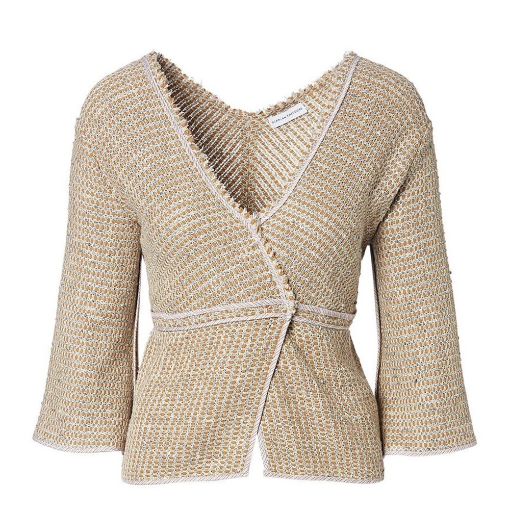 Scanlan Theodore Basket Weave Fringe Top